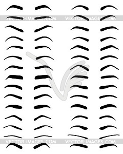 Eyebrows, tattoo design - vector image