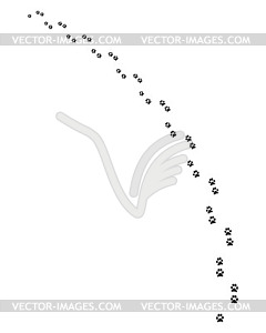 Trail of dog - vector clipart