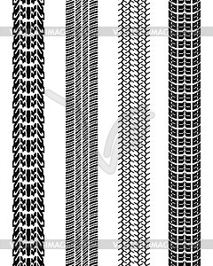 Prints of tire cars - vector image