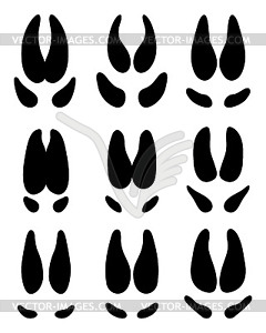 Traces of wild pigs - vector clip art