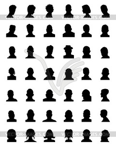 Silhouettes of avatars - vector image