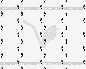 Prints of  feet, seamless - vector clipart