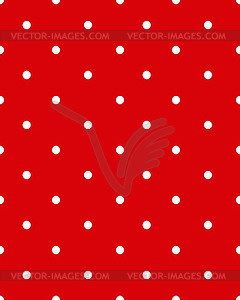 White dots on a red background - vector clipart