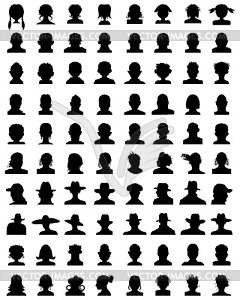 Silhouettes of avatars - vector clipart