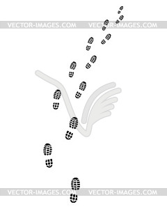 Trail of shoes - royalty-free vector clipart