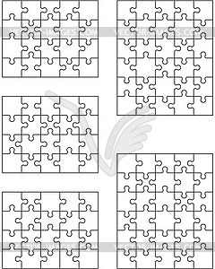 Головоломки, отдельные части - векторизованное изображение