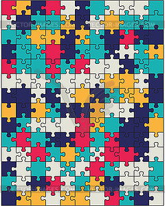 Colorful puzzle, separate parts - vector clipart / vector image
