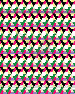 Seamless colorful geometric polygons patterns - vector image