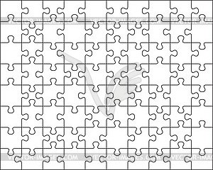 Puzzle, separate parts  - vector image