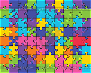 Shiny puzzle, separate parts - vector clip art