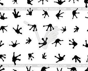 Seamless footprints of frogs - vector clipart