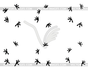 Footprints of lizard  - vector clip art