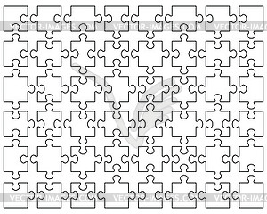 Puzzle, separate parts - vector image