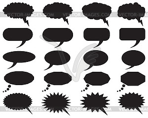 Black speech  bubbles - royalty-free vector clipart