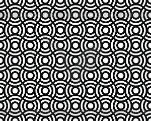 Seamless pattern with black circles  - vector clip art