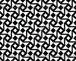 Seamless of black figures pattern - vector clip art