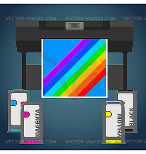 Ink plotter - vector clip art