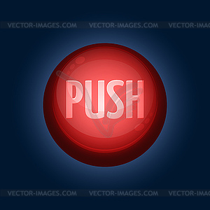 Red button - vector image