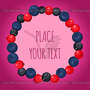 Berry frame - vector image