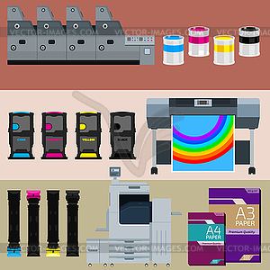 Polygraphic set - vector clipart