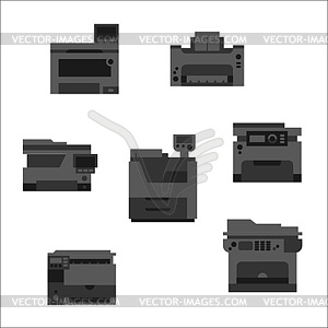 Printer icons - vector clipart