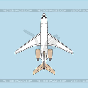 Airplane - color vector clipart