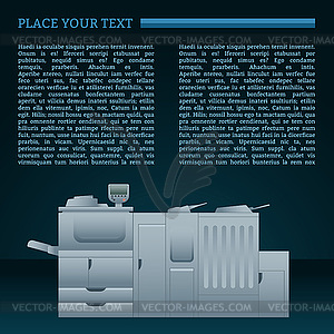 Print machine - vector image