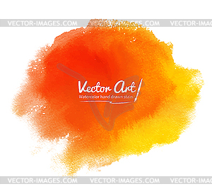 Orange watercolor background - vector EPS clipart