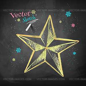 Christmas star - vector image