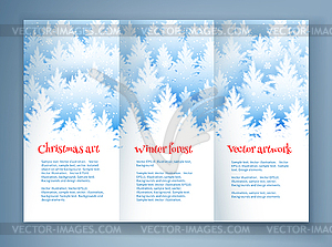 Christmas leaflet design template - vector image