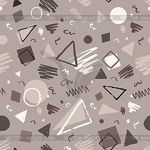 Monochrome vintage geometric pattern - vector clipart