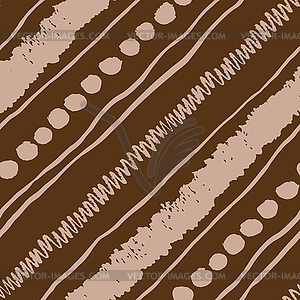 Brown vintage seamless pattern - vector image