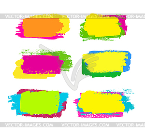 Grunge brush strokes - color vector clipart