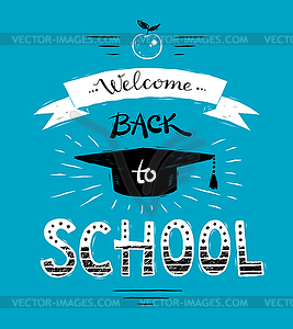 Welcome Back to School poster - vector clipart