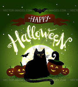 Happy Halloween postcard - vector clipart / vector image