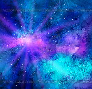 Glowing background with outer space - vector clipart