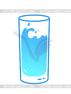 Glass of water - vector image