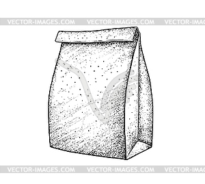 Sketch Paper Bag - vector clip art
