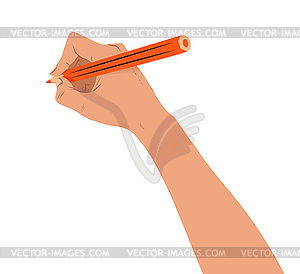 Hand writing with pencil - vector clipart