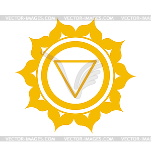 Flat Manipura chakra - vector clipart