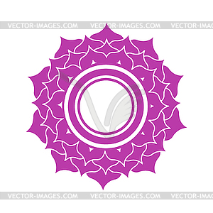 Flat Sahasrara chakra - vector image