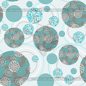 Seamless geometric pattern of circles of different - vector EPS clipart