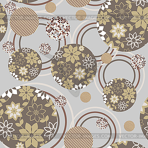 Abstract seamless background geometric flowers - stock vector clipart