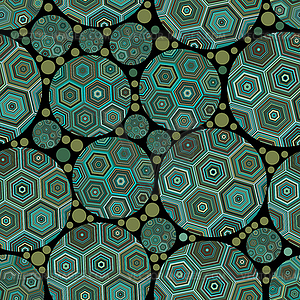 Circles abstract ornament seamless - royalty-free vector clipart