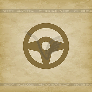 Car wheel on grunge background - vector clipart / vector image