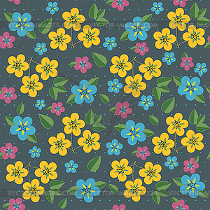 Floral pattern retro design - vector image