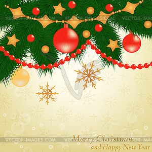 Christmas background postcard - vector clipart