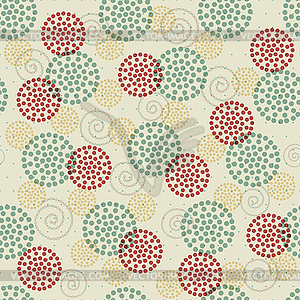 Seamless abstract ornament dots - vector image