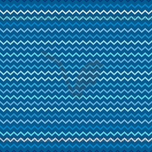 Seamless pattern of waves in sea - vector clipart