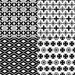 Set of geometric seamless - stock vector clipart